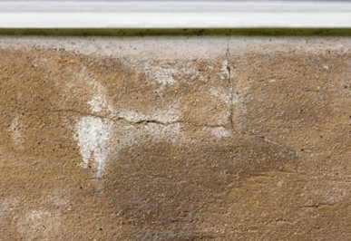 A close-up photo of a crack in the foundation of a Milwaukee, WI home.